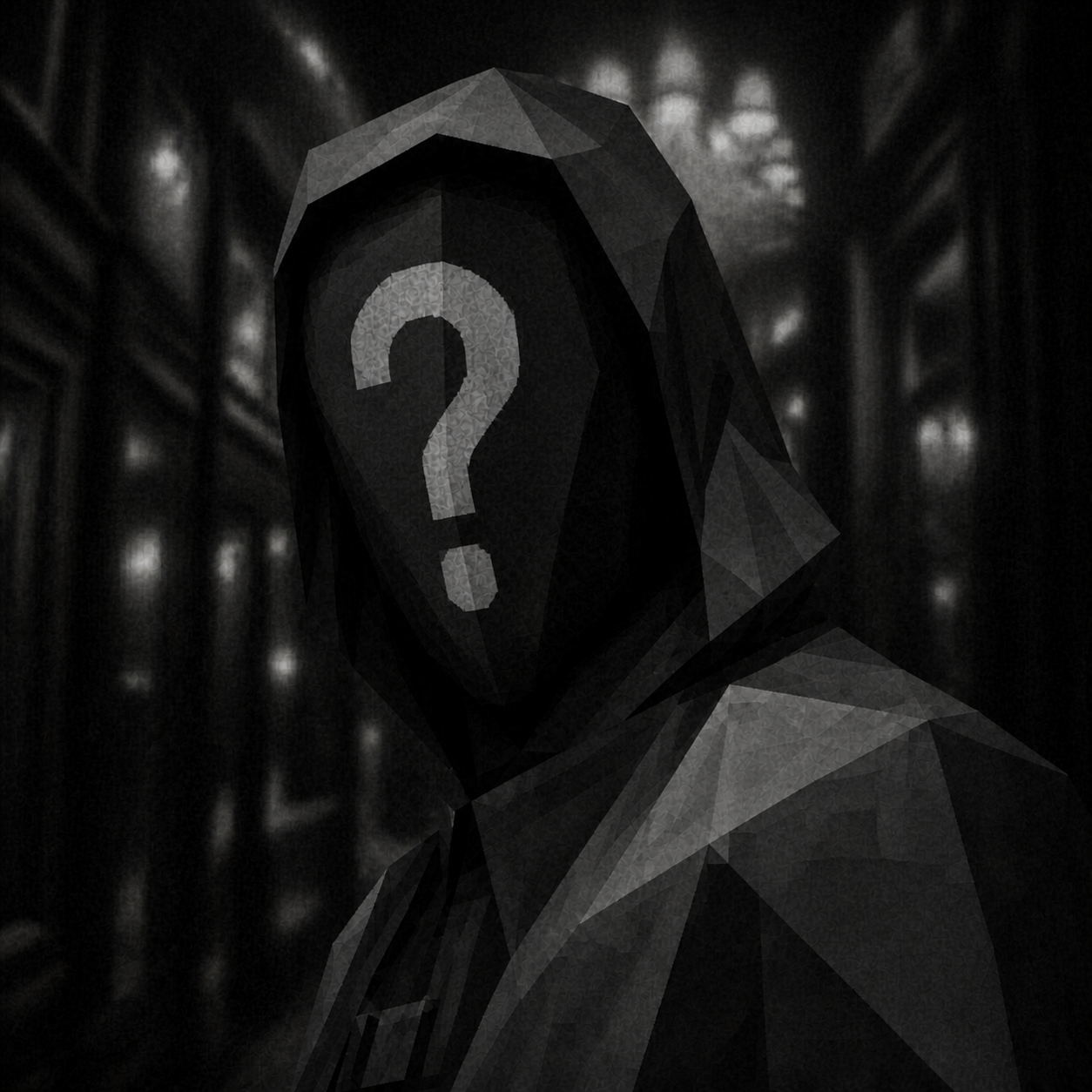 Unrevealed masked member with a question mark